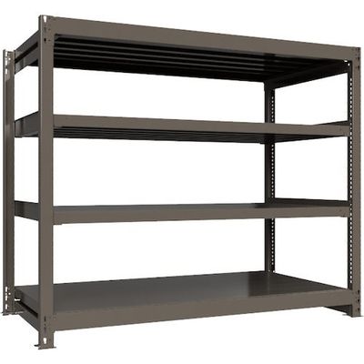 ICHIMAI 重量ボルトレスラック 段荷重1000Kg H1500×W1800×D900 天地4段 単体グレー TH1000-569T4（直送品）