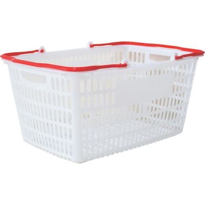 大和産業 買い物かご SLー20 ナチュラル把手レッド SL-20-NRRE 1個 538-1888（直送品）