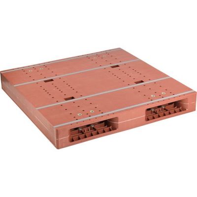 日本プラパレット NPC プラスチックパレットZRー1111ー5E 両面二方差し ブラウン ZR-1111-5E 1枚 435-6463（直送品）