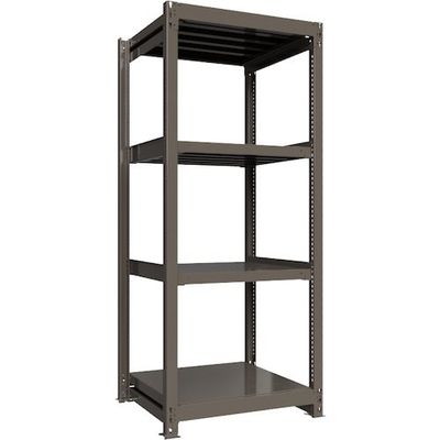 ICHIMAI 重量ボルトレスラック 段荷重1000Kg H2100×W900×D750 天地4段 単体グレー TH1000-737T4（直送品）