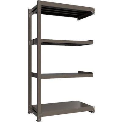 ICHIMAI 重量ボルトレスラック 段荷重1000Kg H2100×W1200×D600 天地4段 連結グレー TH1000-746R4（直送品）