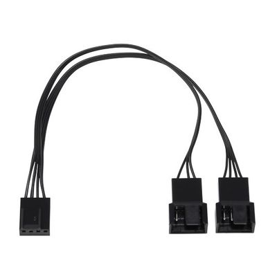 アイネックス PWMファン用二股電源リボンケーブル 15cm ブラック CA-098A 1個 67-9218-34（直送品）