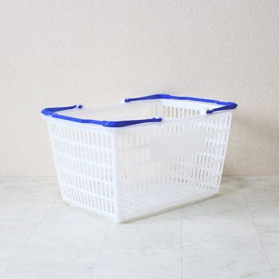 大和産業 買い物かご SLー7 ナチュラル把手ロイヤルブルー 10個セット SL-7-NRRBL-10P 1セット(10個)（直送品）