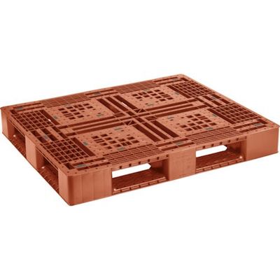 日本プラパレット NPC プラスチックパレットFA―1210 片面四方差し ブラウン FA-1210 1枚 452-6555（直送品）
