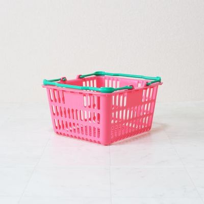 大和産業 買い物かご SLー1 ピンク×グリーン SL-1-PEGR 1個 538-1901（直送品）