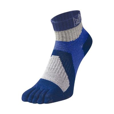 エビスニット 吸汗速乾メリノウール使用ショートソックス 5指タイプ ブルー 25~27cm TR-1419 1足 67-4573-22（直送品）
