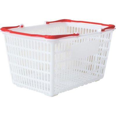 大和産業 買い物かご SLー7 ナチュラル把手レッド SL-7-NRRE 1個 538-1890（直送品）