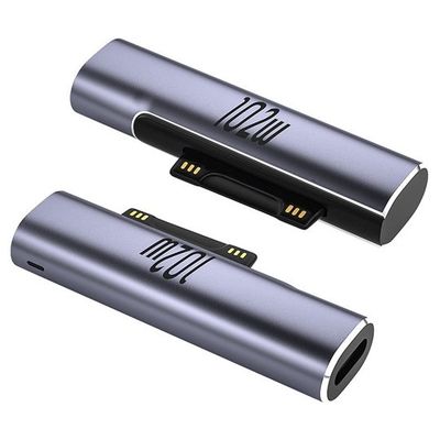 Trimate USB TypeーC to Sarface Connector 変換アダプタ PD対応 充電用 TR-SC002-GR 1個（直送品）