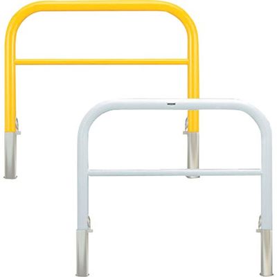 カネソウ 車止め アーチ型 横バー付 スチール製 焼付塗装 脱着式 スチール製蓋 Yシリーズ YBW6L30-D(Y) 1本（直送品）