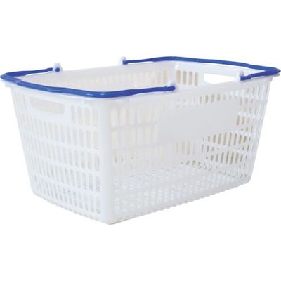 大和産業 買い物かご SLー20 ナチュラル把手ロイヤルブルー SL-20-NRRBL 1個 538-1914（直送品）