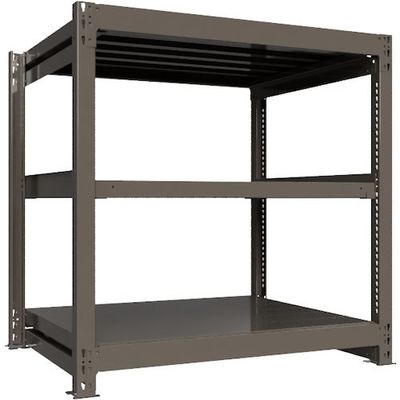 ICHIMAI 重量ボルトレスラック 段荷重1000Kg H1200×W1200×D900 天地3段 単体グレー TH1000-449T3（直送品）