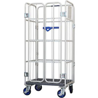 ワコーパレット ワコー カーゴプレスタ観音扉付800×600×1700床プラ ベージュ色 WKP-8060(KT) 1台 473-0893（直送品）