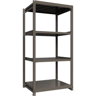 ICHIMAI 重量ボルトレスラック 段荷重1000Kg H2400×W1200×D900 天地4段 単体グレー TH1000-849T4（直送品）