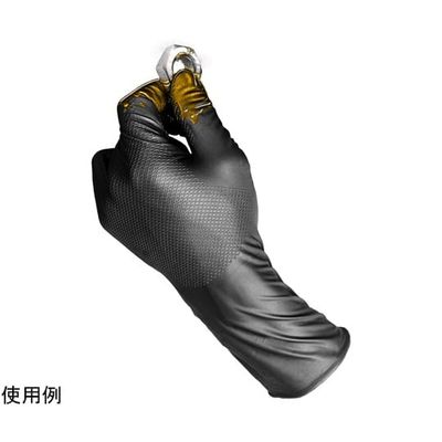 アズワン Grippazグリッパーズロング 厚手308BKブラック Mサイズ 50枚 66-0023-55 1箱(50枚)（直送品）