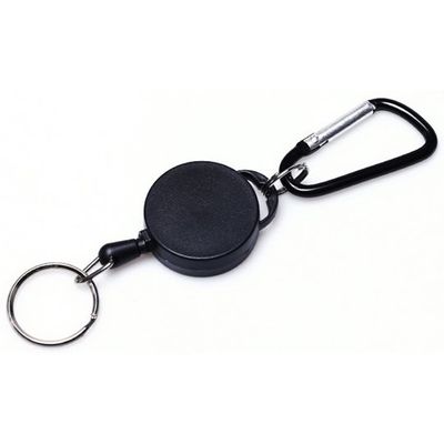 Trimate カラビナ付きリールストラップ TR-STP006-BK 1個 67-4920-91（直送品）