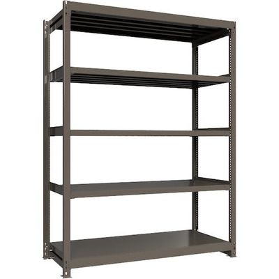 ICHIMAI 重量ボルトレスラック 段荷重1000Kg H2400×W1800×D750 天地5段 単体グレー TH1000-867T5（直送品）