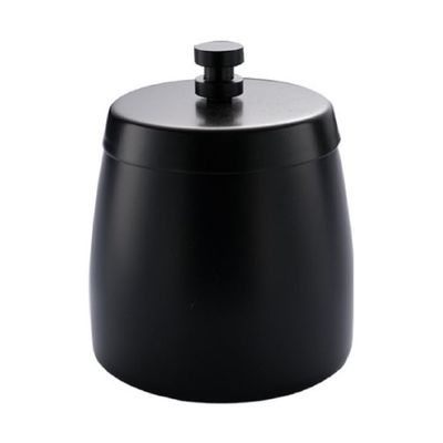 Trimate フタ付きステンレス灰皿 ブラック TR-HIZ002-BK 1個 67-4918-70（直送品）