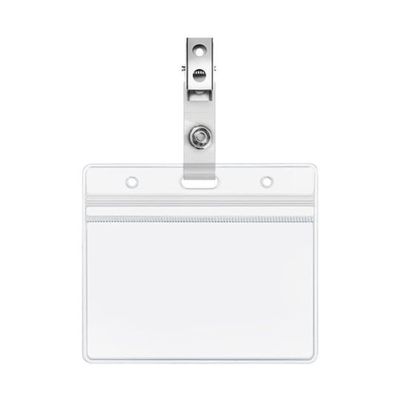 Trimate 名刺・IDカード用ソフトケース クリップ付き 横型 10個セット TR-STP021-10 1セット(10個)（直送品）