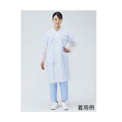 メディテックジャパン 不織布白衣マジックテープ付薄手タイプ 160枚入 DHM2-F 1枚 68-0582-95（直送品）