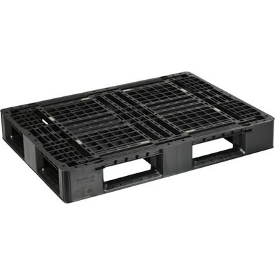 日本プラパレット NPC プラスチックパレットLAー1108RR 片面四方差し 黒 LA-1108RR 1枚 435-6461（直送品）