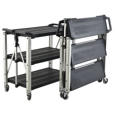 Trust トラスト フォールディングサービスカート S ブラック 4071BK 1個 65-3875-52（直送品）