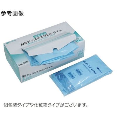 日昭産業 ディスポエプロン(個包装) 1セット(60枚×4箱入) 51603 1セット(240枚) 67-6647-06（直送品）