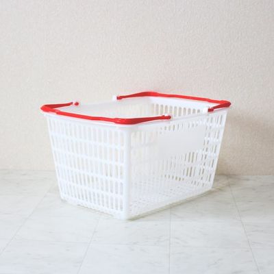 大和産業 買い物かご SLー7 ナチュラル把手レッド 10個セット SL-7-NRRE-10P 1セット(10個) 538-1869（直送品）