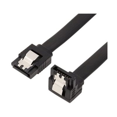 ainex ラッチ付 シリアルATAケーブル 片下L型コネクタ 35cm SAT-6135LBK 1個 68-0583-70（直送品）