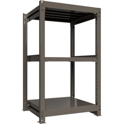 ICHIMAI 重量ボルトレスラック 段荷重1000Kg H1500×W900×D750 天地3段 単体グレー TH1000-537T3（直送品）