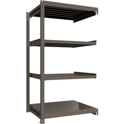 ICHIMAI 重量ボルトレスラック 段荷重1000Kg H2100×W1200×D900 天地4段 連結グレー TH1000-749R4（直送品）