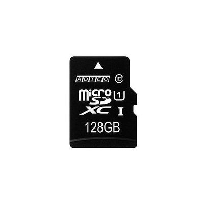 アドテック microSDXC 128GB UHS1 SD変換ADP付 AD-MRXAM128G/U1 1個 67-7459-88（直送品）