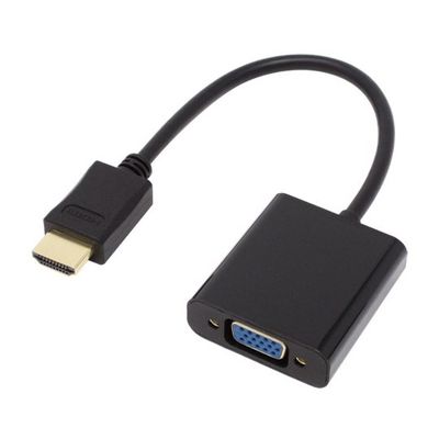 アイネックス HDMIーVGA変換ケーブル 約25cm(コネクタ含む) AMC-HDVGAB 1個 67-9205-79（直送品）