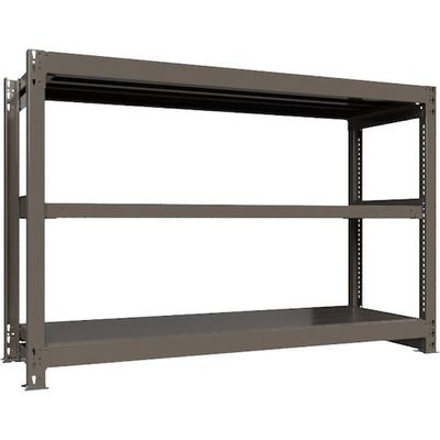 ICHIMAI 重量ボルトレスラック 段荷重1000Kg H1200×W1800×D600 天地3段 単体グレー TH1000-466T3（直送品）