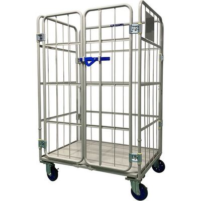 ワコーパレット ワコー カーゴプレスタ観音扉付1100×800×1700床スチール ベージュ色 WK6-11(KT) 1台 473-0898（直送品）