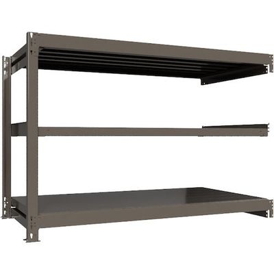 ICHIMAI 重量ボルトレスラック 段荷重1000Kg H1200×W1800×D900 天地3段 連結グレー TH1000-469R3（直送品）
