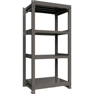 ICHIMAI 重量ボルトレスラック 段荷重1000Kg H1800×W900×D600 天地4段 単体グレー TH1000-636T4（直送品）