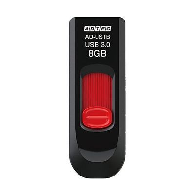 アドテック USB3.0 スライド式フラッシュメモリ 8GB AD-USTB8G-U3 1個 67-7459-48（直送品）