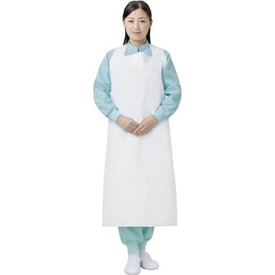 リーブル バリアローブ ウレタン打ち抜きエプロンホワイト(個包装)L NO.2985L 1セット(30枚) 567-2247（直送品）