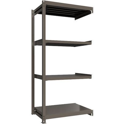 ICHIMAI 重量ボルトレスラック 段荷重1000Kg H2400×W1200×D750 天地4段 連結グレー TH1000-847R4（直送品）