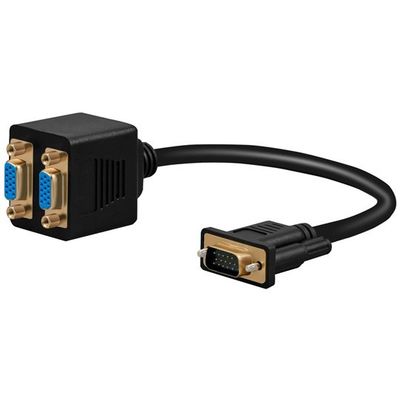 Trimate VGA分配ケーブル(1入力・2出力) TR-VGB01-BK 1個 67-4921-74（直送品）