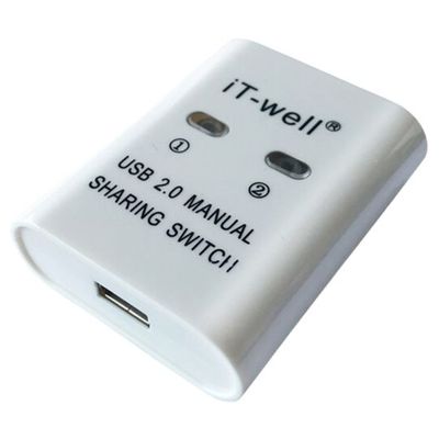 Trimate USB2.0 手動切替器 ホワイト TR-PS001-WH 1個 67-8094-28（直送品）