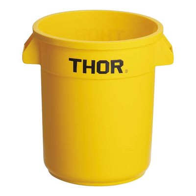 Trust ラウンドコンテナ 23L イエロー KTL3834 1個 63-5704-55（直送品）