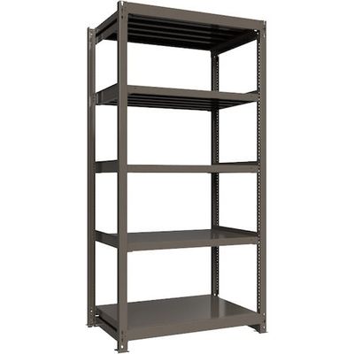 ICHIMAI 重量ボルトレスラック 段荷重1000Kg H2400×W1200×D750 天地5段 単体グレー TH1000-847T5（直送品）