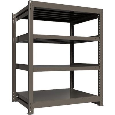 ICHIMAI 重量ボルトレスラック 段荷重1000Kg H1500×W1200×D900 天地4段 単体グレー TH1000-549T4（直送品）