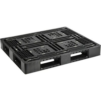 日本プラパレット NPC プラスチックパレットFA―1210RR 片面四方差し 黒 FA-1210RR 1枚 452-6558（直送品）