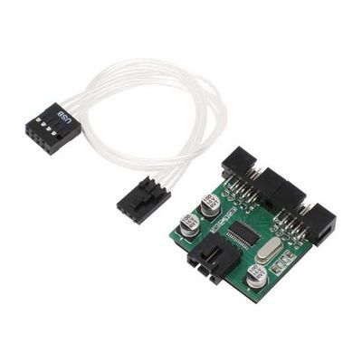 アイネックス USB2.0ヘッダー 2分配ハブ HUB-06A 1個 67-9281-85（直送品）