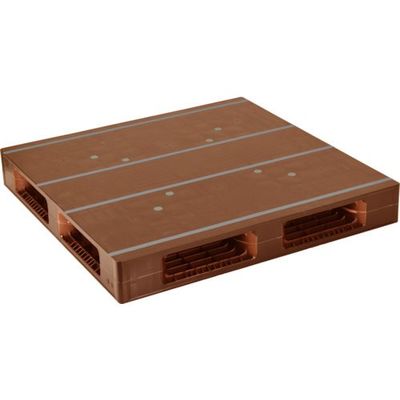 日本プラパレット NPC プラスチックパレットZFRー1111FE 両面四方差し ブラウン ZFR-1111FE-BR 1枚（直送品）