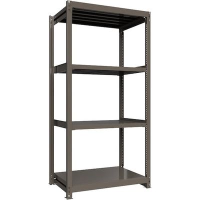 ICHIMAI 重量ボルトレスラック 段荷重1000Kg H2400×W1200×D750 天地4段 単体グレー TH1000-847T4（直送品）