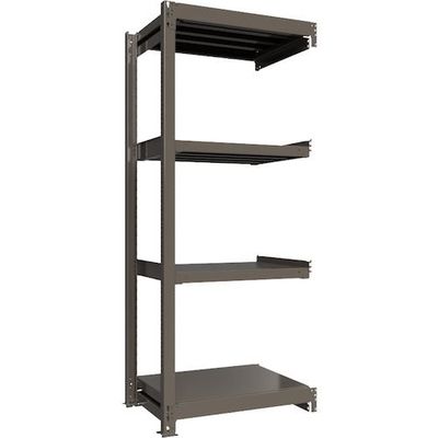 ICHIMAI 重量ボルトレスラック 段荷重1000Kg H2100×W900×D600 天地4段 連結グレー TH1000-736R4（直送品）