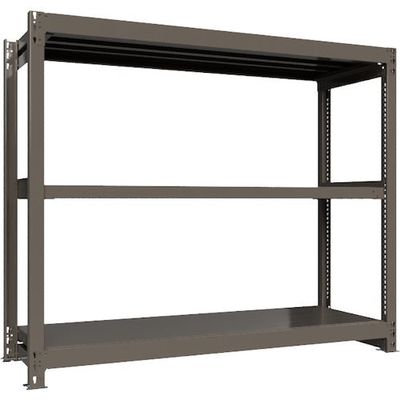 ICHIMAI 重量ボルトレスラック 段荷重1000Kg H1500×W1800×D600 天地3段 単体グレー TH1000-566T3（直送品）